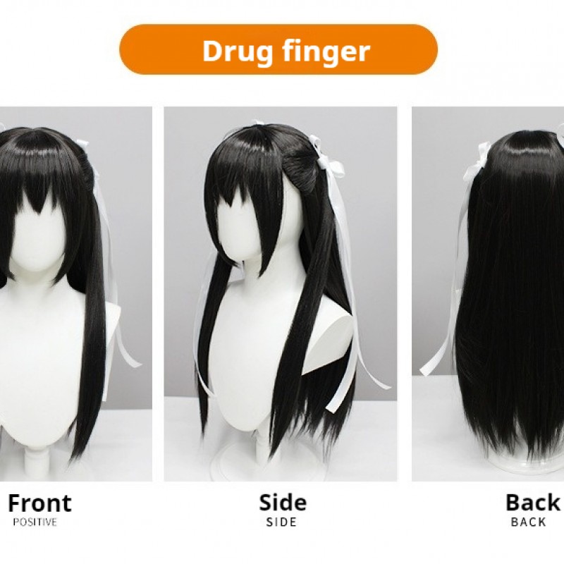 Medicine Finger Cosplay Wig - Elegant Black Long Straight Hair