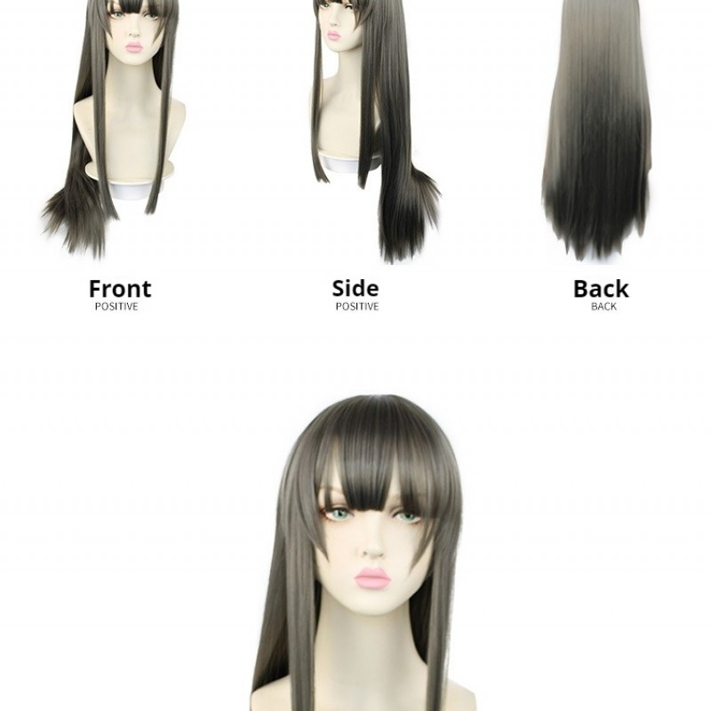 Sakurajima Mai Cosplay Wig - Seishun Buta Yarou wa Bunny Girl Senpai Gray Long Hair