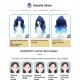 Nijisanji Cosplay Wig - Amia Mimoza VTuber Virtual Broadcaster Blue Long Wavy Hair