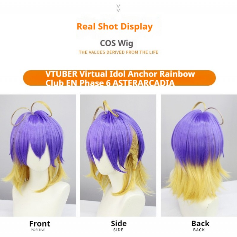 Nijisanji Cosplay Wig - Aster Arcadia Gradient EN VIth Generation VTuber Virtual Idol Host