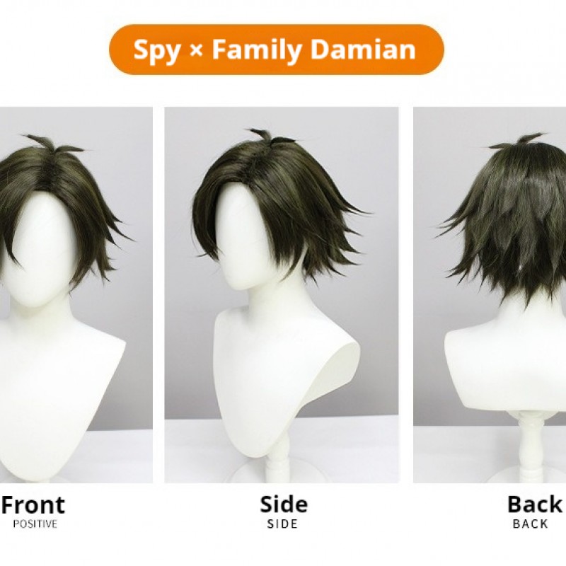 Spy x Family |Cosplay Wig Damian Desmond Olive Green Short Hair 28cm