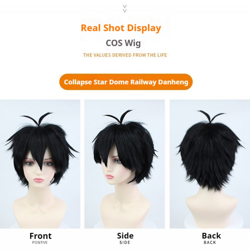 Stellar Railways |Dan Heng  Jet Black Short Hair 30cm