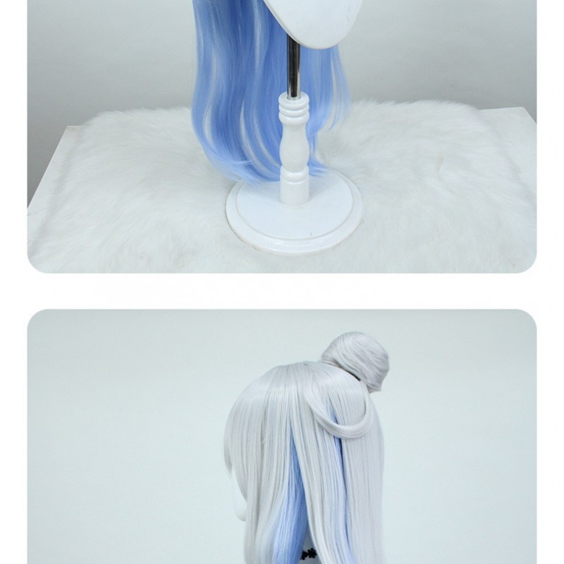 Stellar Railways | Han Ya Blue Long Cosplay Wig 95cm