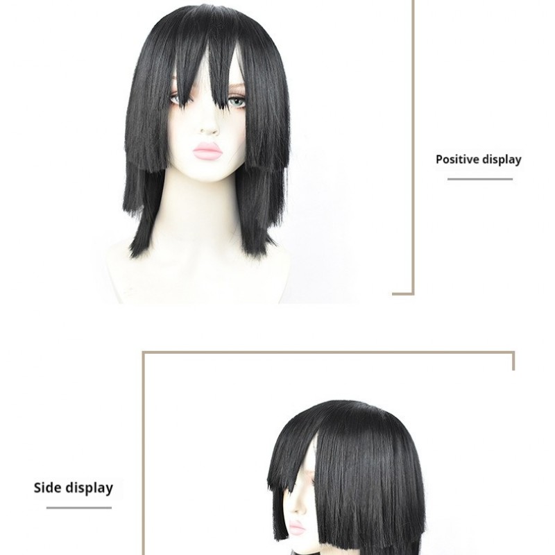 Serpent's Command Obanai Wig - Regal 40cm Ebony Locks for Majestic Demon Slayer Hashira Cosplay