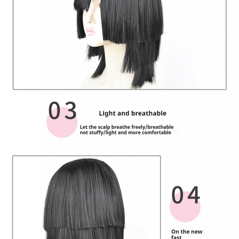 Serpent's Command Obanai Wig - Regal 40cm Ebony Locks for Majestic Demon Slayer Hashira Cosplay