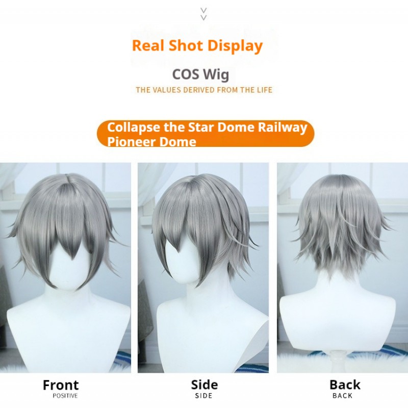 Stellar Railways |Pathfinder Grey Short Cosplay Wig 30cm