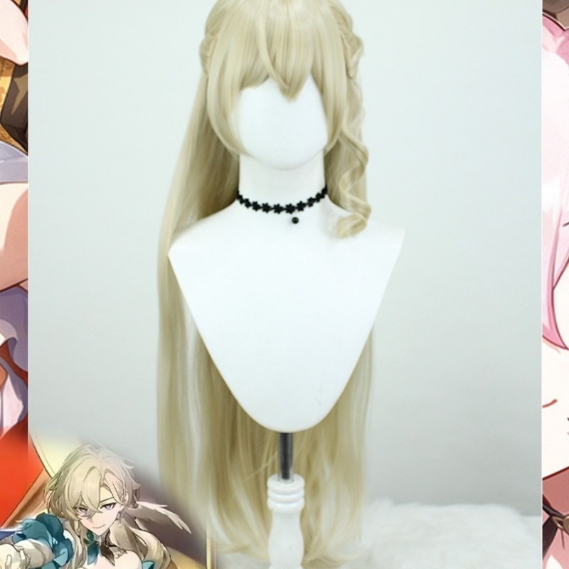 Stellar Railways |Robin Cosplay Sand Gold Bird Golden Straight Long Hair Cosplay Wig 85cm