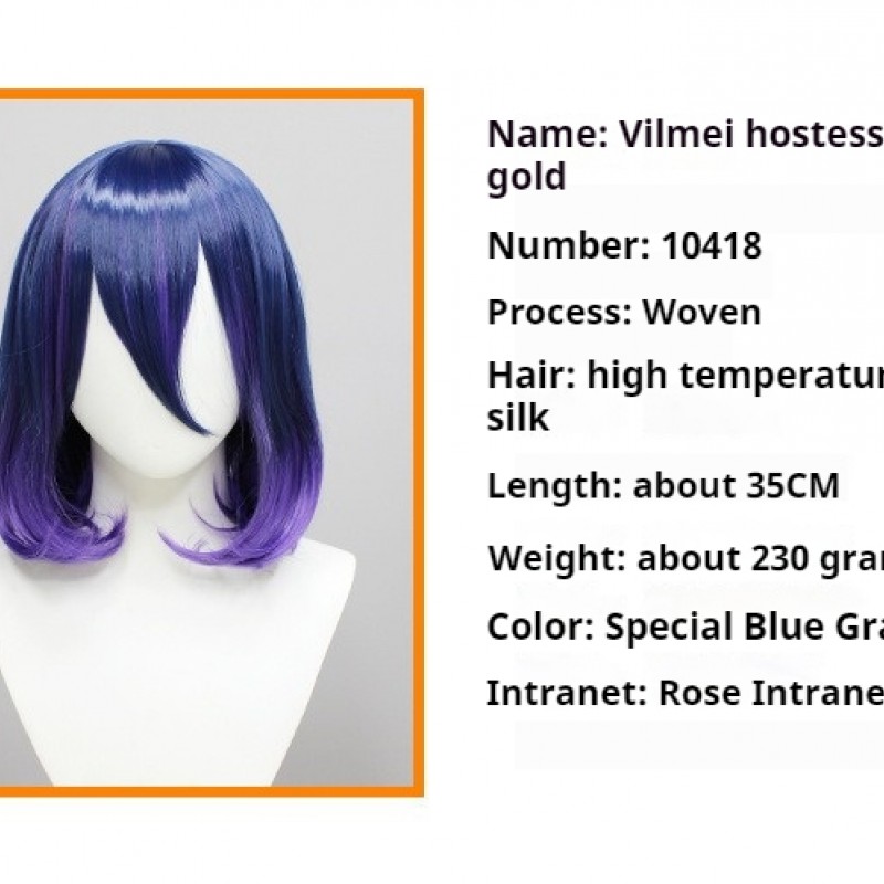 The Invincible Wizard Villainess Cosplay Wig - Main Character Villainess with Blue Gradient Hair Dye