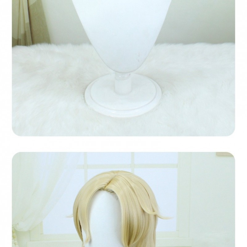 Stellar Railways| Sand Gold Cosplay Wig with Wolf Cut and Rebellious Flip 40cm