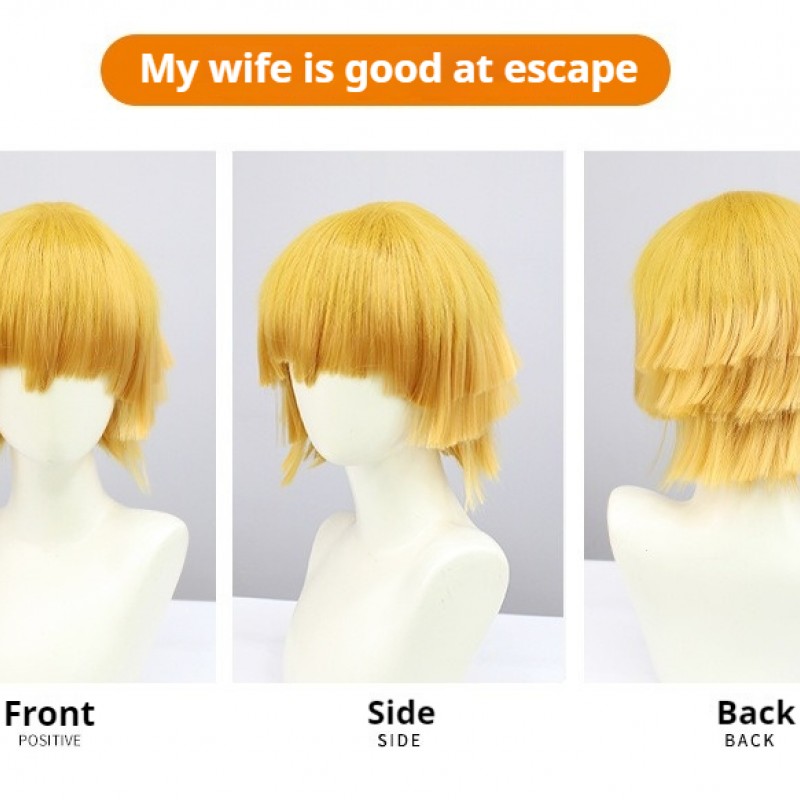 Zenitsu's Thunder Vibrant 30cm Golden Tempest Wig