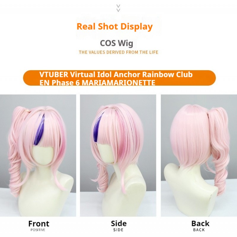 VTuber Virtual Streamer Nijisanji COS Wig Maria Marionette Heat Resistant Synthetic Fiber Cosplay