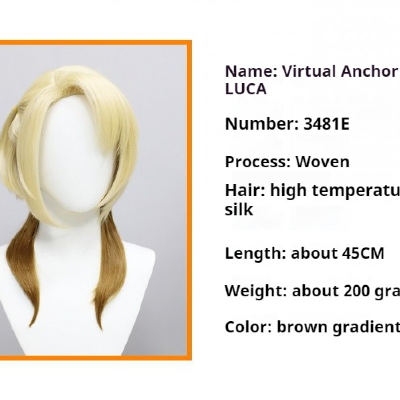 Virtual Idol - New Member Luca NIJISANJI Cosplay Wig - Brownish Yellow