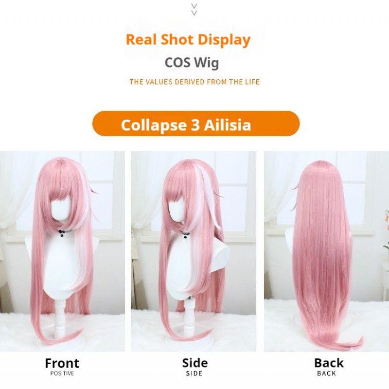 Stellar Railways |True Self Lawgiver Pink Long Cosplay Wig 110cm