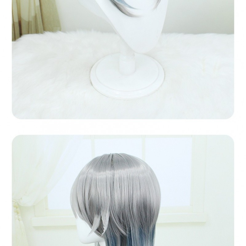 Stellar Railways |Sunday Silver-Blue Gradient Cosplay Wig 50cm