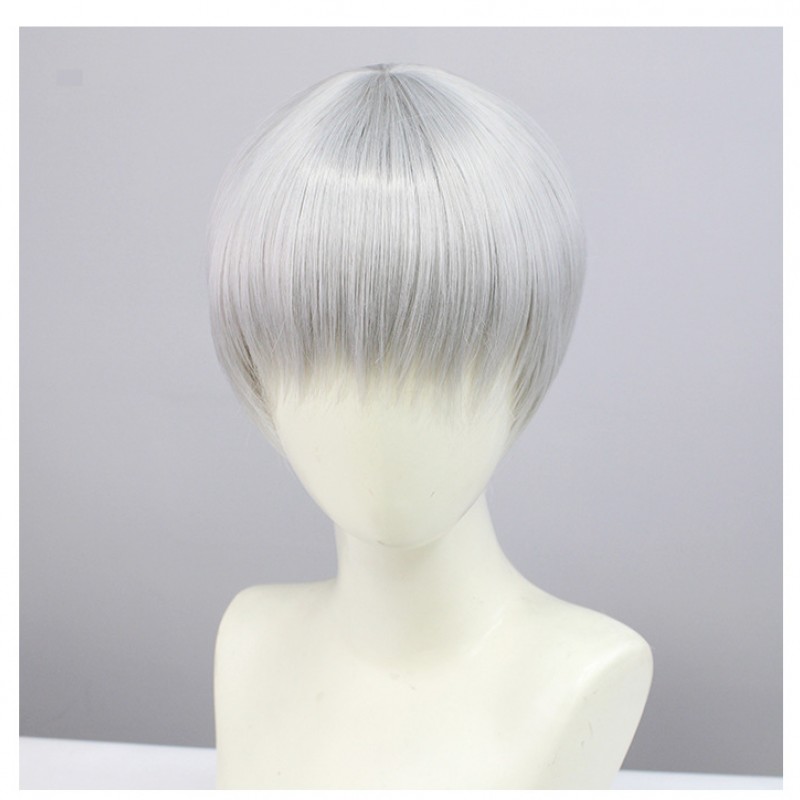 NieR: Automata 9S COS Wig Silver Gray Short Hair