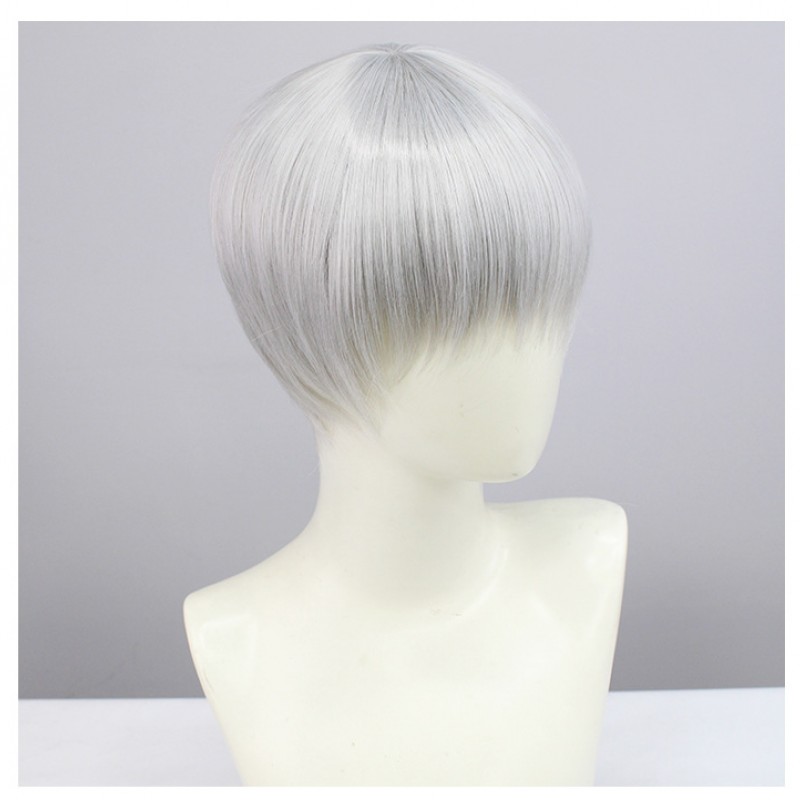 NieR: Automata 9S COS Wig Silver Gray Short Hair