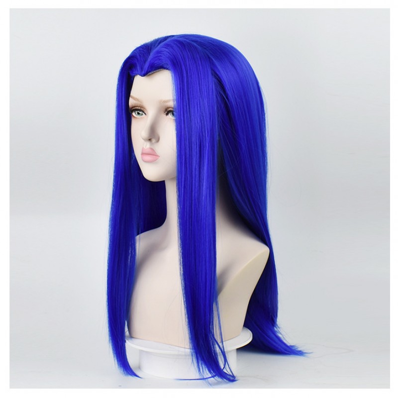 King of Glory Cosplay Wig  Divine Dream Slash Orange Righteous King Blue Long Straight Hair