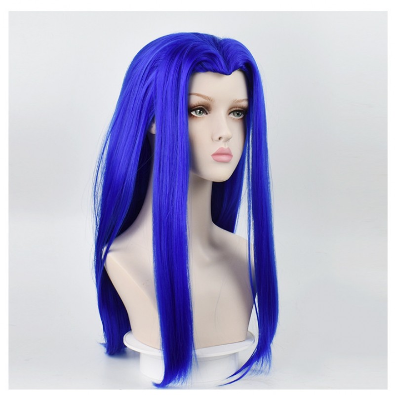 King of Glory Cosplay Wig  Divine Dream Slash Orange Righteous King Blue Long Straight Hair