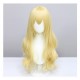 Your Lie in April Kaori Miyazono Cosplay Wigs Yellow Wavy Long Hair 75CM Ethereal Waves