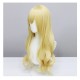 Your Lie in April Kaori Miyazono Cosplay Wigs Yellow Wavy Long Hair 75CM Ethereal Waves