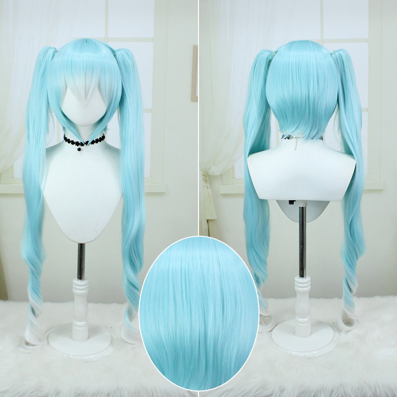 Hatsune Miku| New Snow Miku Cosplay Wig - Ice Blue to White Gradient 120cm