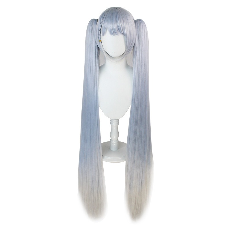 Hatsune Miku | Snow Miku Cosplay Wig with Braided Pigtails and Bangs 120cm