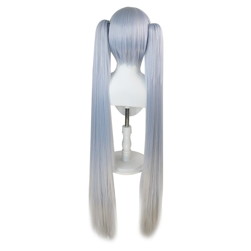 Hatsune Miku | Snow Miku Cosplay Wig with Braided Pigtails and Bangs 120cm