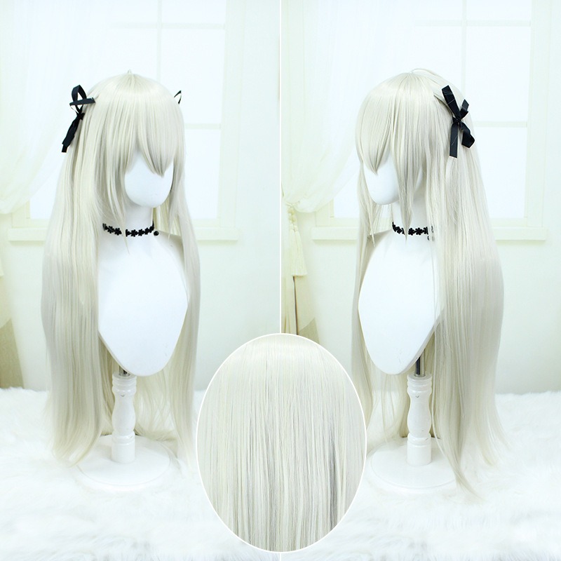 Yosuga no Sora Cosplay Wig - Creamy Ash Gold Long Straight Hair - Haruka "Kujo" Nanasaki