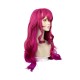 League of Legends: Ahri Deep Pink-Blue Gradient Long Curly Cosplay Wig 75cm