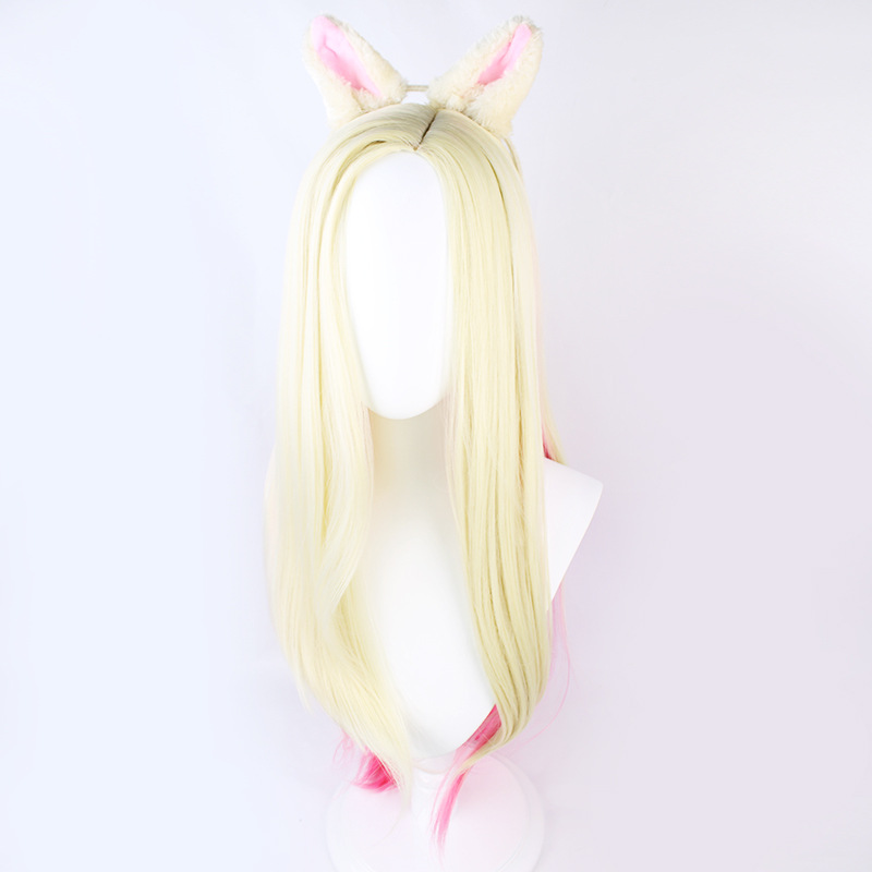 League of Legends Cosplay Wig - Ahri K/DA THE BADDEST Yellow Gradient Long Curls