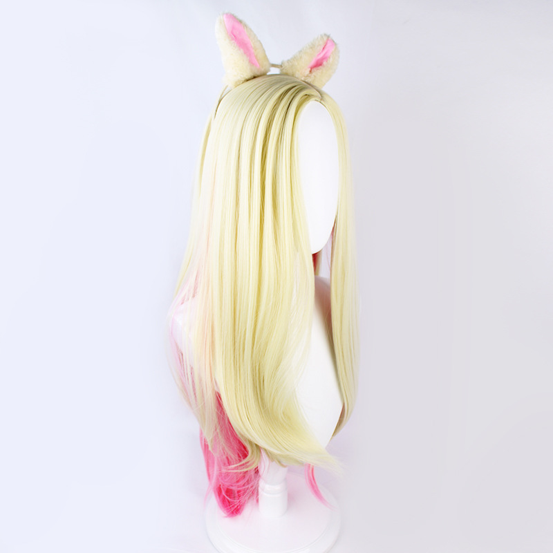 League of Legends Cosplay Wig - Ahri K/DA THE BADDEST Yellow Gradient Long Curls