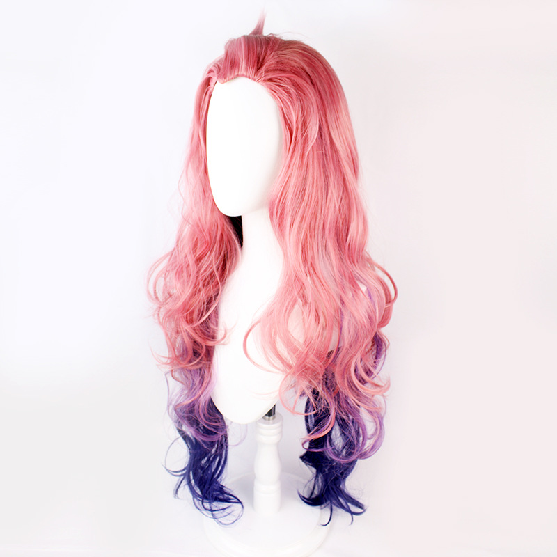 League of Legends Cosplay Wig  K/DA Seraphine Pink Gradient Long Curls