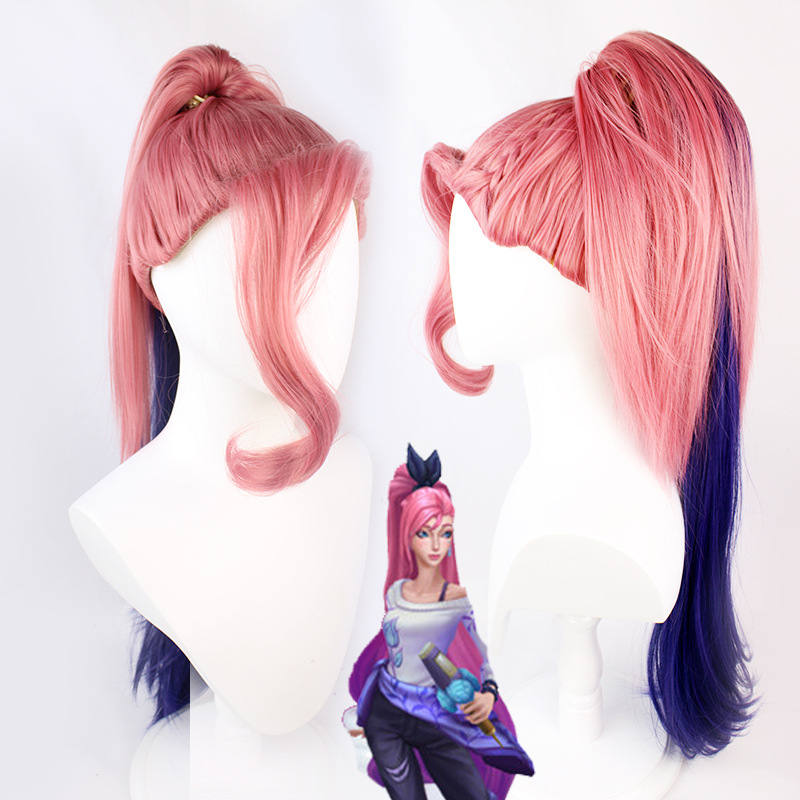 League of Legends COS Wig K/DA Seraphine Pink Gradient