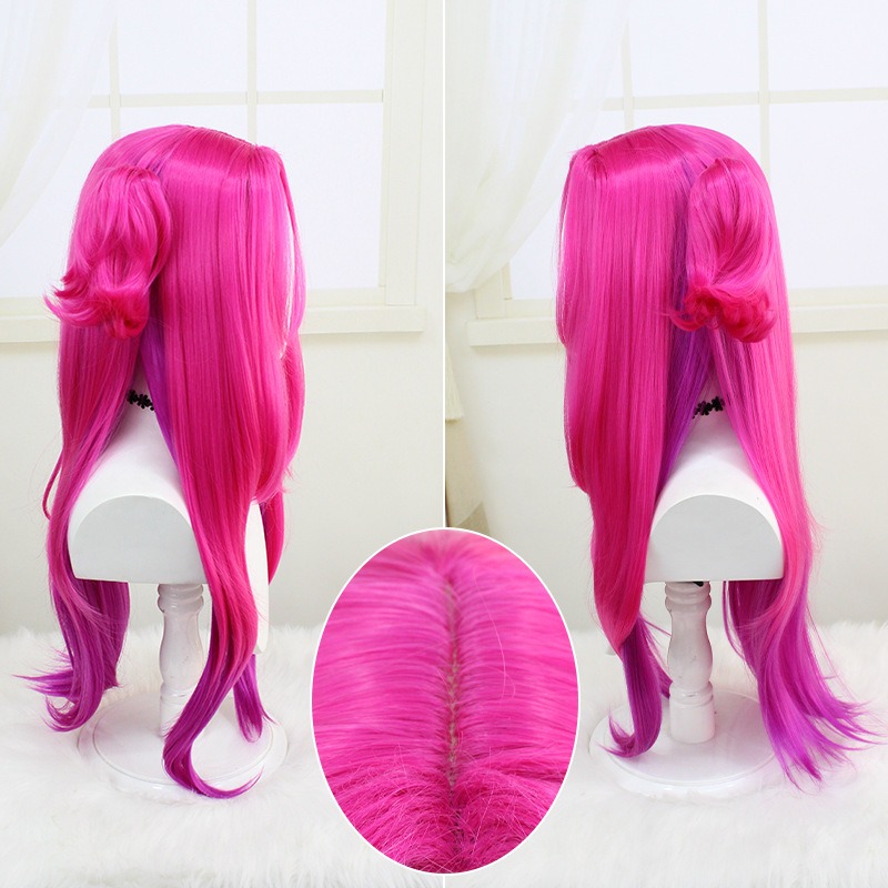 League of Legends Lunari COS Wig Long Hair with Detachable Double Bun Braids