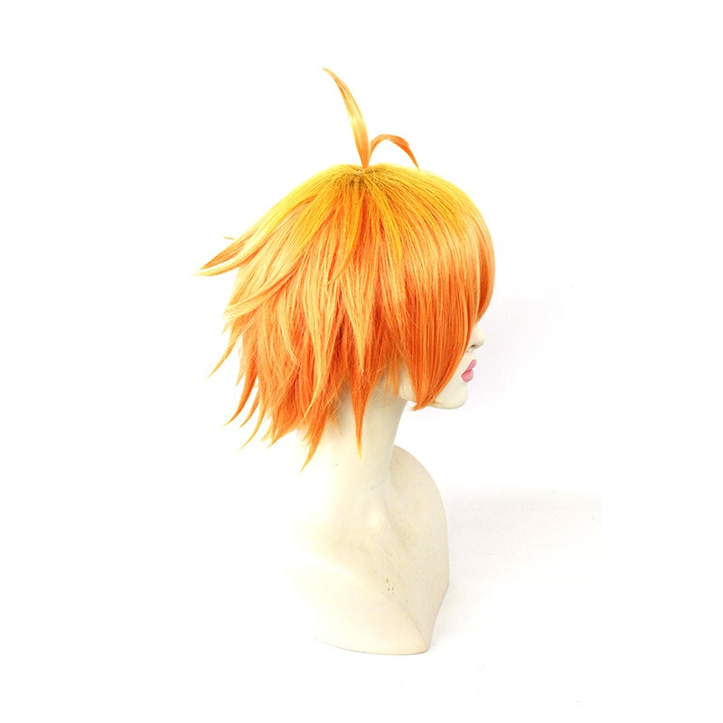 The Promised Neverland Cosplay Wig Set - Emma and Norman Orange Short Hair 