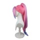 King Pro League (KPL) Skin Galio Cosplay Wig - Sky Wolf Tracker Pink Ponytail Gradient Heat Resistant Fiber