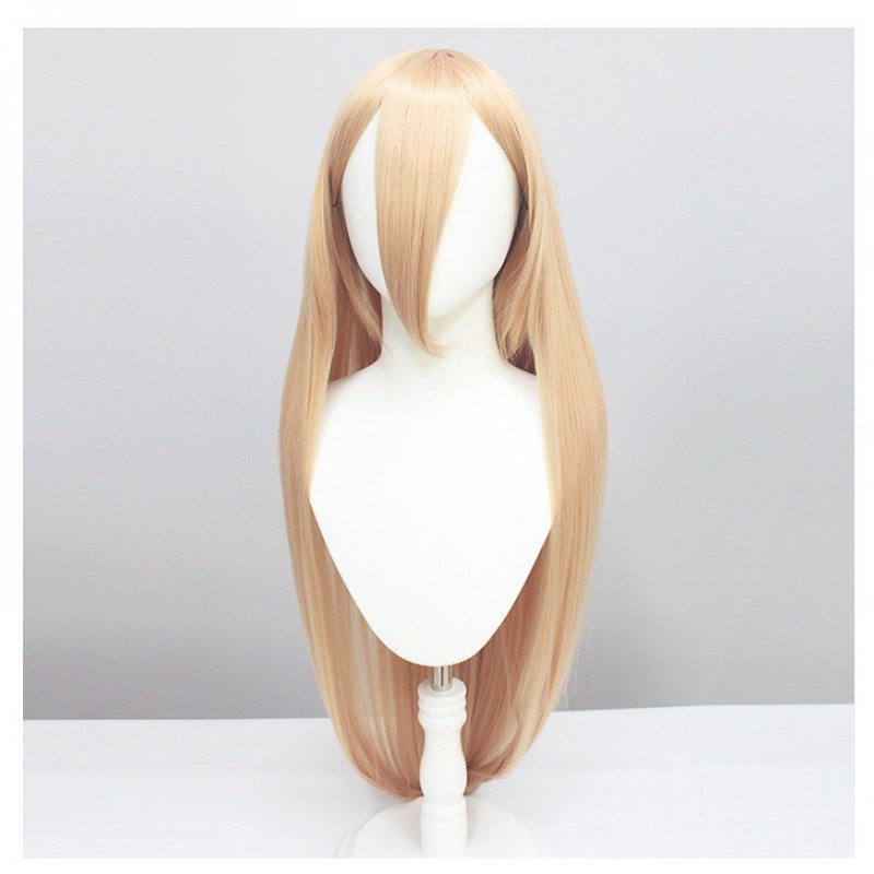 Chainsaw Man Power Cosplay Wig - Strong Chain Saw Man Blonde Long Straight Hair 100cm