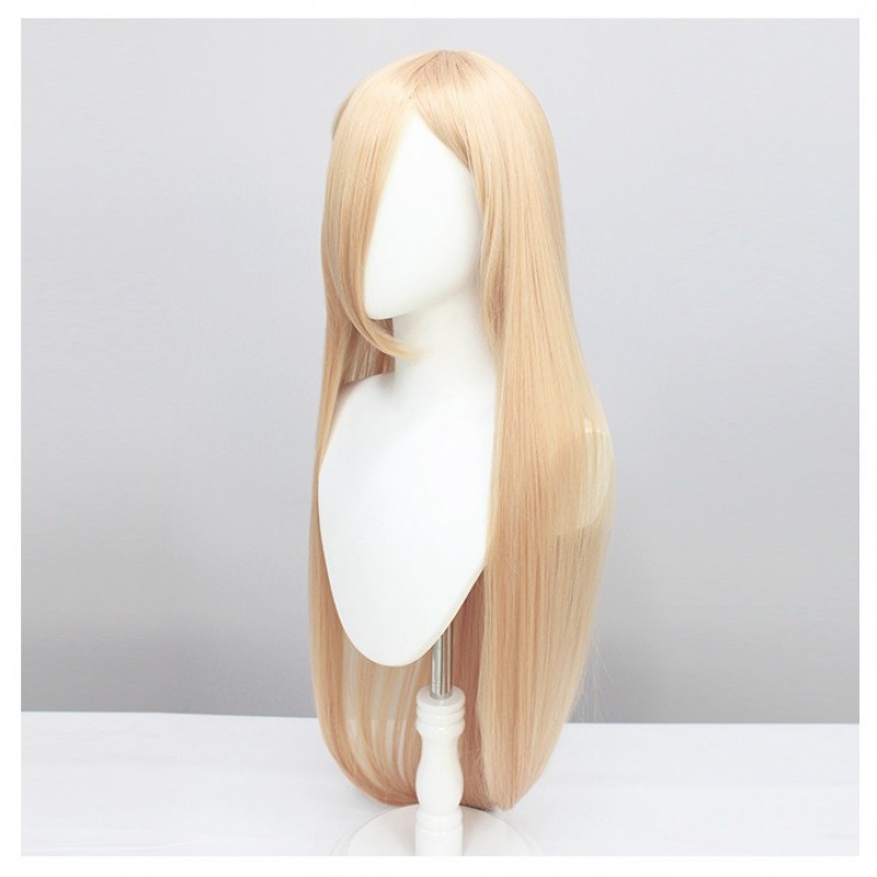 Chainsaw Man Power Cosplay Wig - Strong Chain Saw Man Blonde Long Straight Hair 100cm