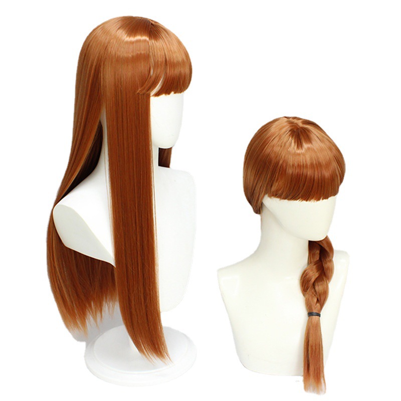 Light and Night's Love Cosplay Wig - Lead Character's Mocha-colored High-Temperature Fiber Long Hair