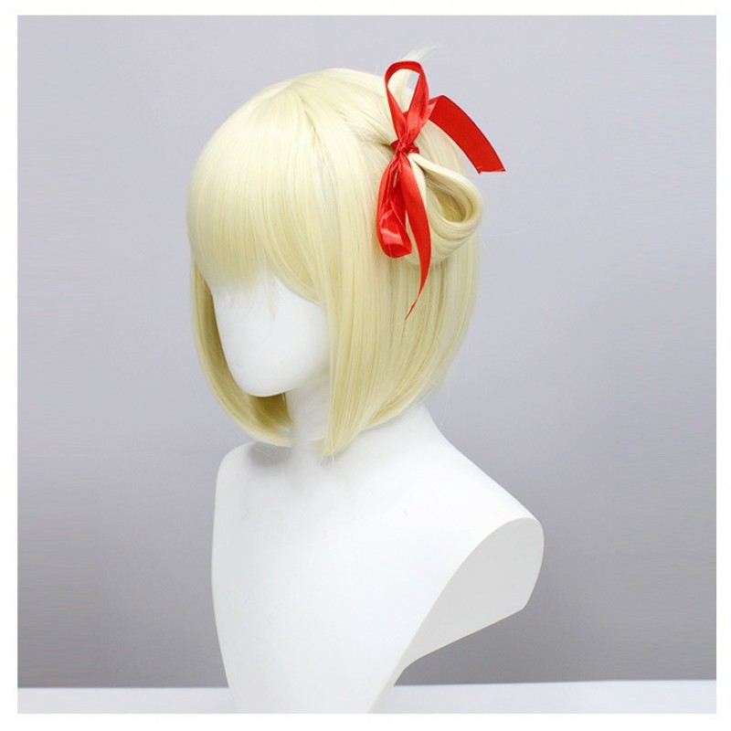 Lycoris Recoil - Chisato Nishikigi Cosplay Wig - Light Blonde Bob Cut