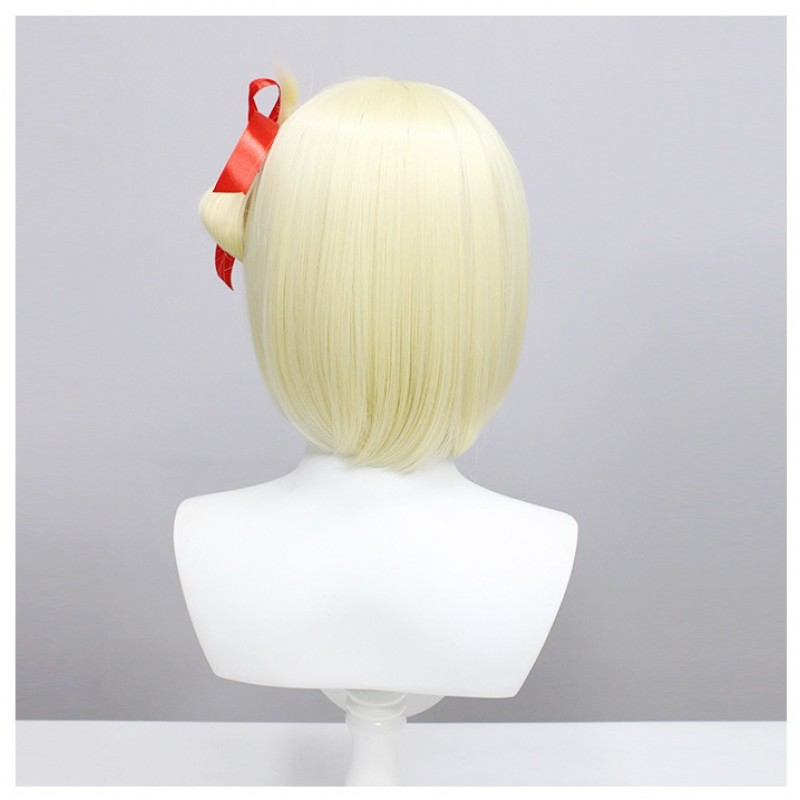 Lycoris Recoil - Chisato Nishikigi Cosplay Wig - Light Blonde Bob Cut