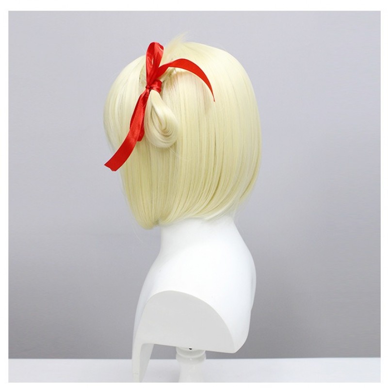 Lycoris Recoil - Chisato Nishikigi Cosplay Wig - Light Blonde Bob Cut