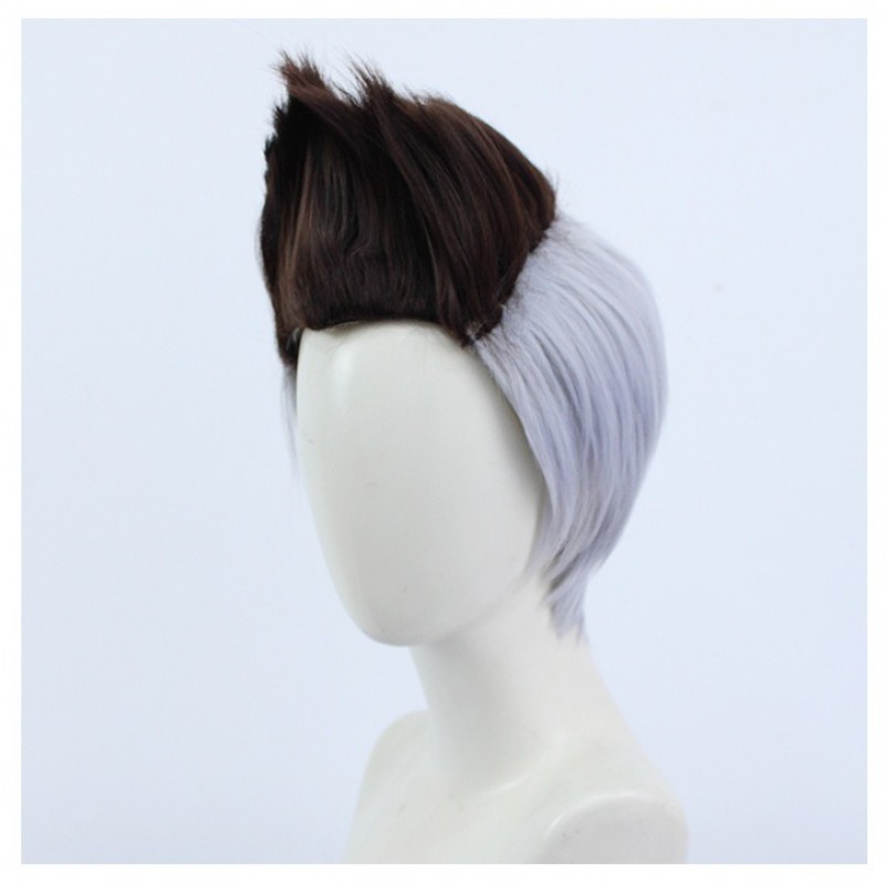 Cyberpunk Edgerunners Cosplay Wig - David Martinez Colorblock Highlights 30cm