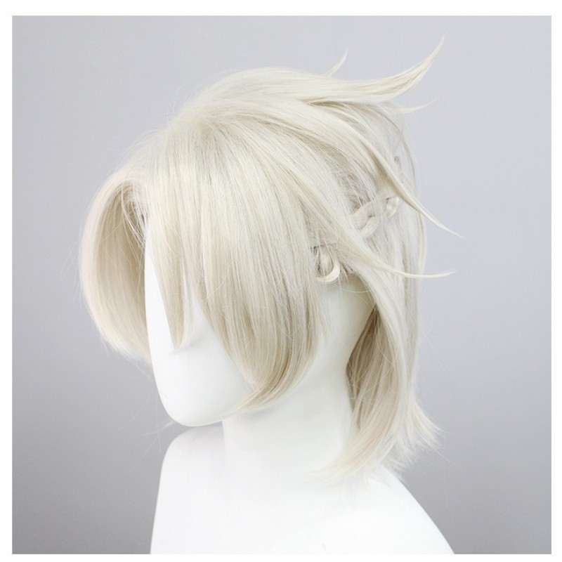 Genshin Impact | Albedo Cosplay Wig  Linen Color White Mud Child 35cm