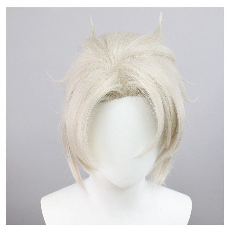 Genshin Impact | Albedo Cosplay Wig  Linen Color White Mud Child 35cm