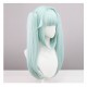 Genshin Impact Fischl Cosplay Wig - Aqua Blue Dual Twintails with Thumb Clips 50cm