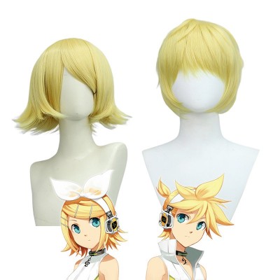 Hatsune Miku | Family Camellia Kagamine Twins Cosplay Wigs Rin as Sister and Len as Brother 37cm