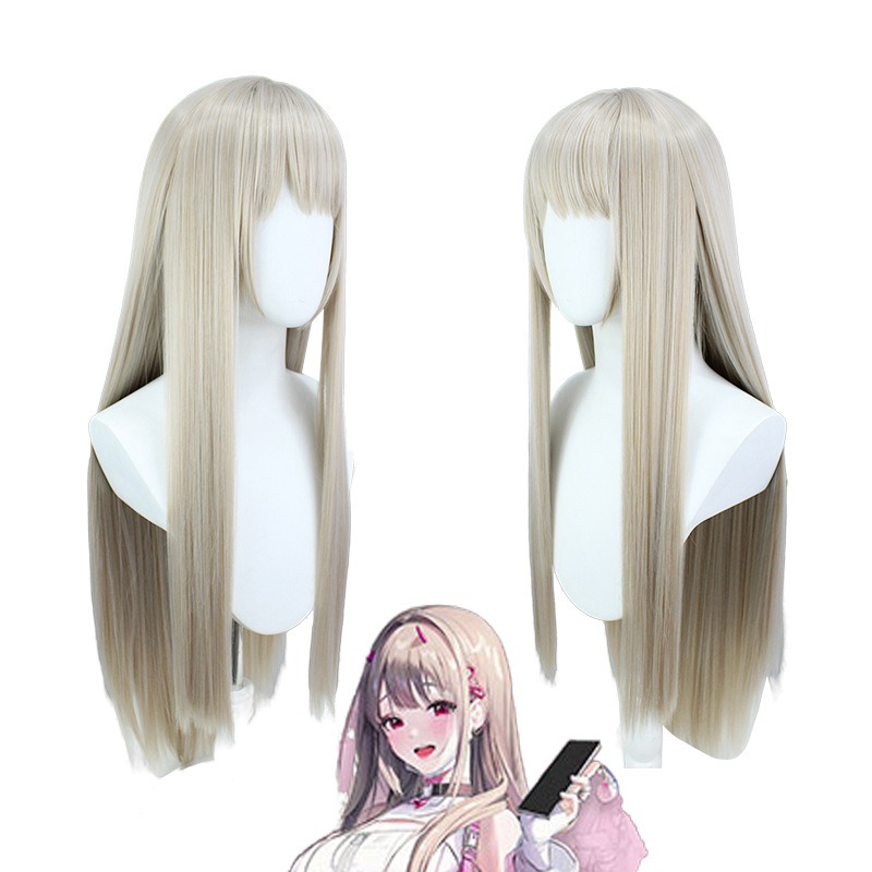 Victory Goddess |Nicky Serpent Cosplay Gold Long Wig 90cm