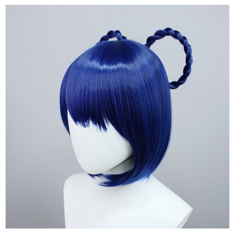 Genshin Impact Xiangling Cosplay Wig - Wanmin Restaurant Chef with Double Braided Bun Hairstyle