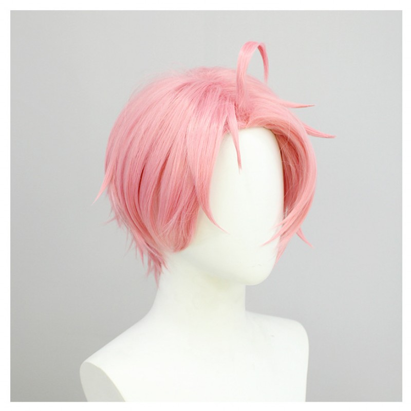 New World Carnival |Est Cosplay Wig Warm Pink Boyish Style Cosplay Wig 30cm